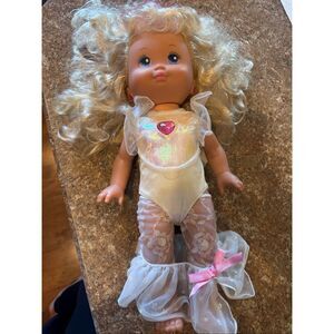 Vintage 1988 PJ Sparkles Doll Starbright Blonde Light Up Crown Ballerina 16” PAR